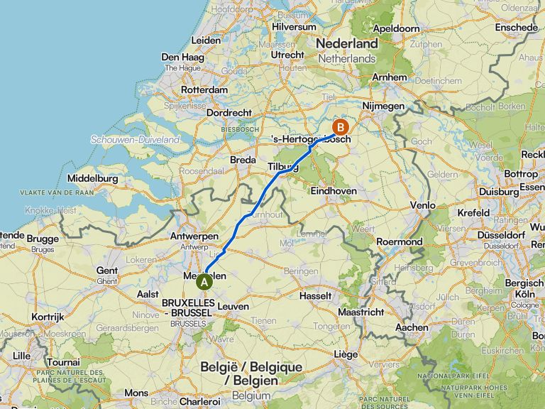 de Malines à Oss | road ride | Komoot
